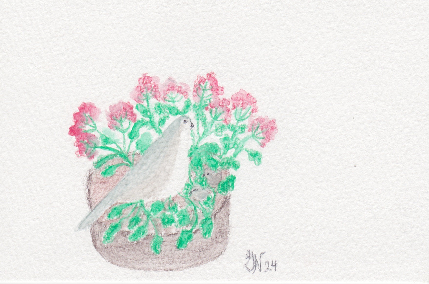 Bird in Flowerpot 3